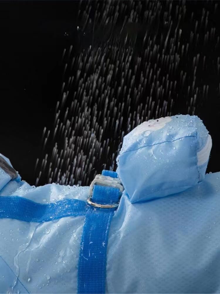 Yeduzyn waterproof raincoat hood closeup highlights durable fabric and rain protection.