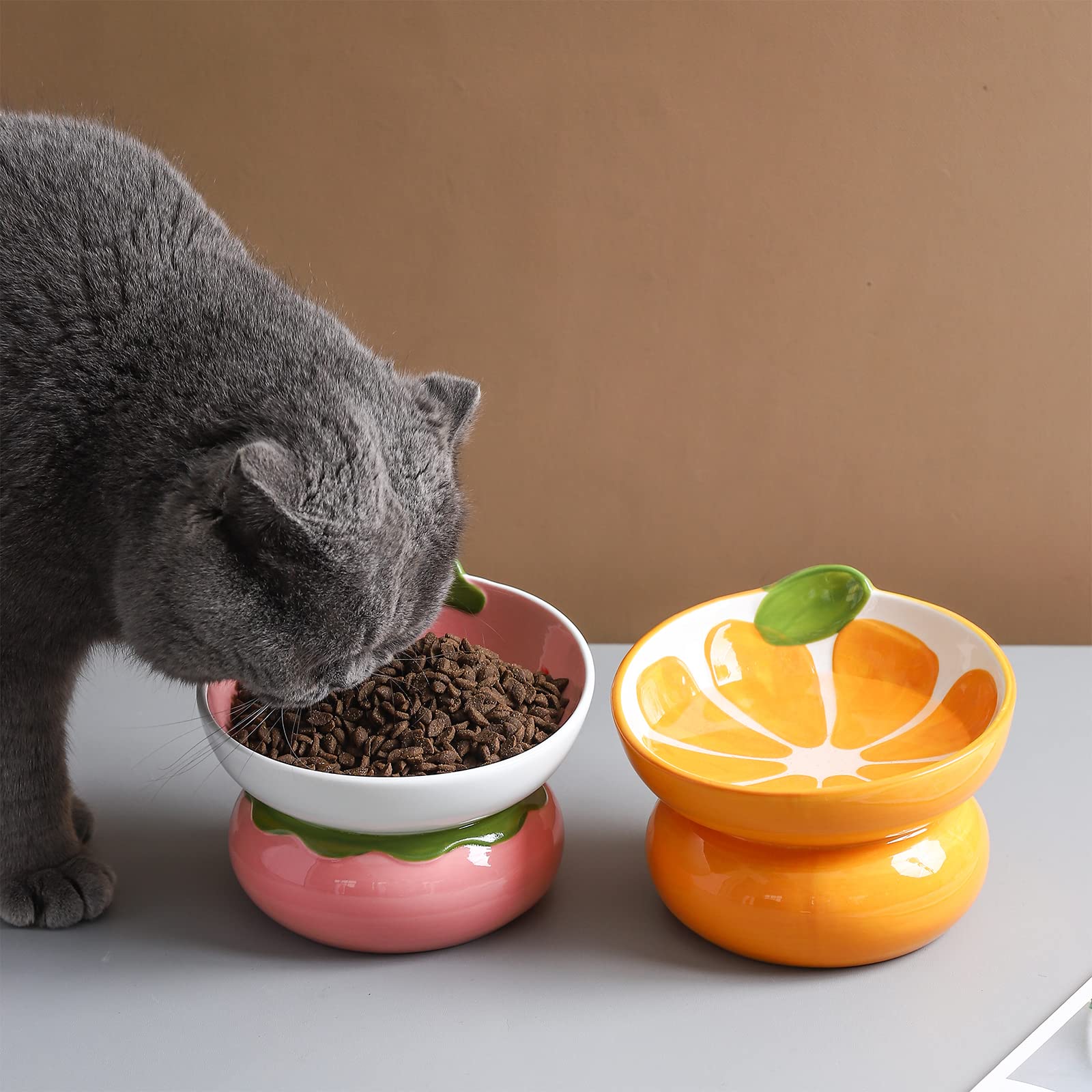 Yeexoxow dishwasher-safe cat bowl is easy to clean after meals.