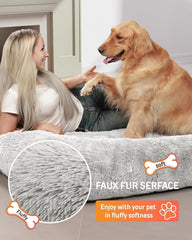 YEFU human dog bed removable-washable-cover enables easy cleaning after use.