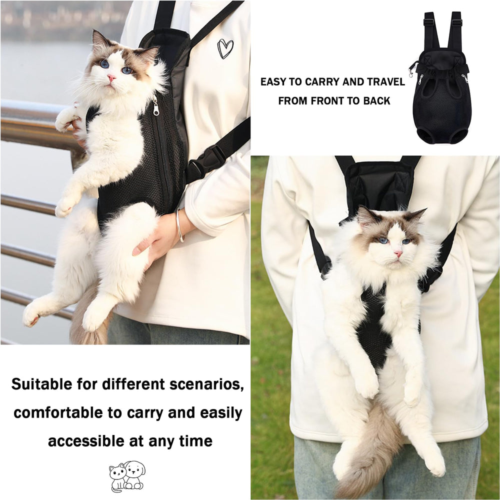 Yehenarn black large size fits pets up to 18 pounds securely.