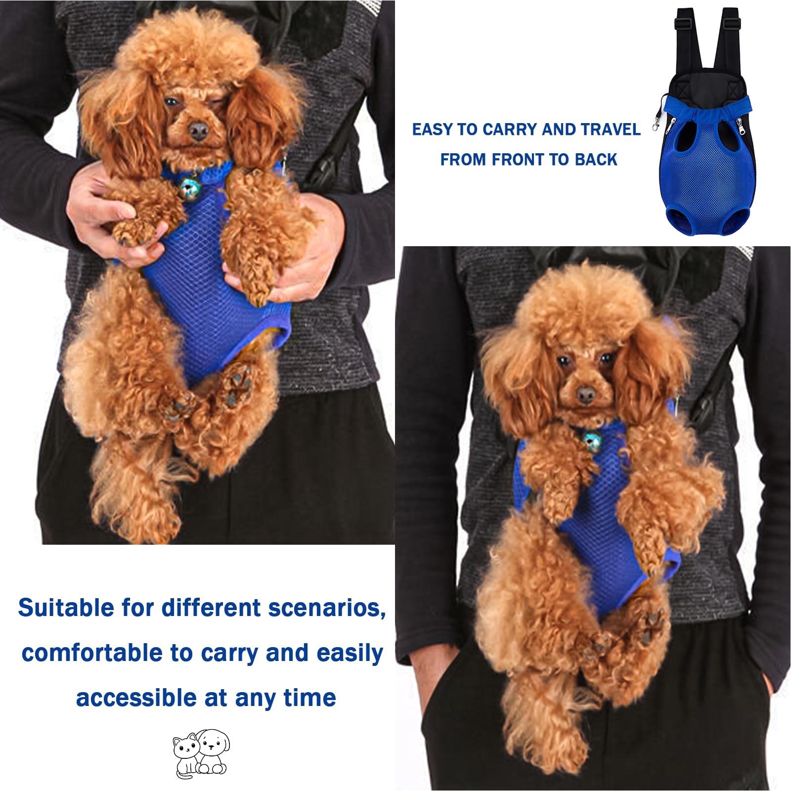 Yehenarn pet carrier backpack foldable layout for easy packing and travel versatility.