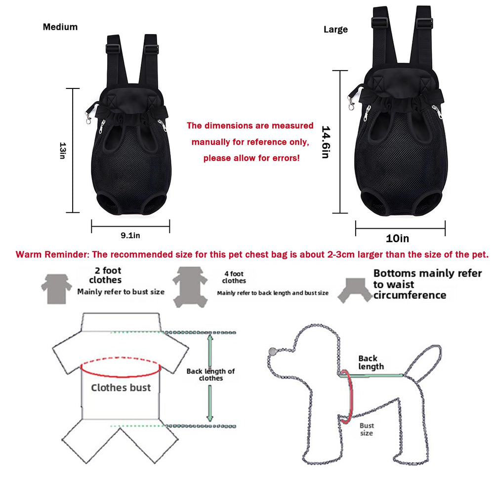 Yehenarn pet carrier backpack front view shows easy access for pets.