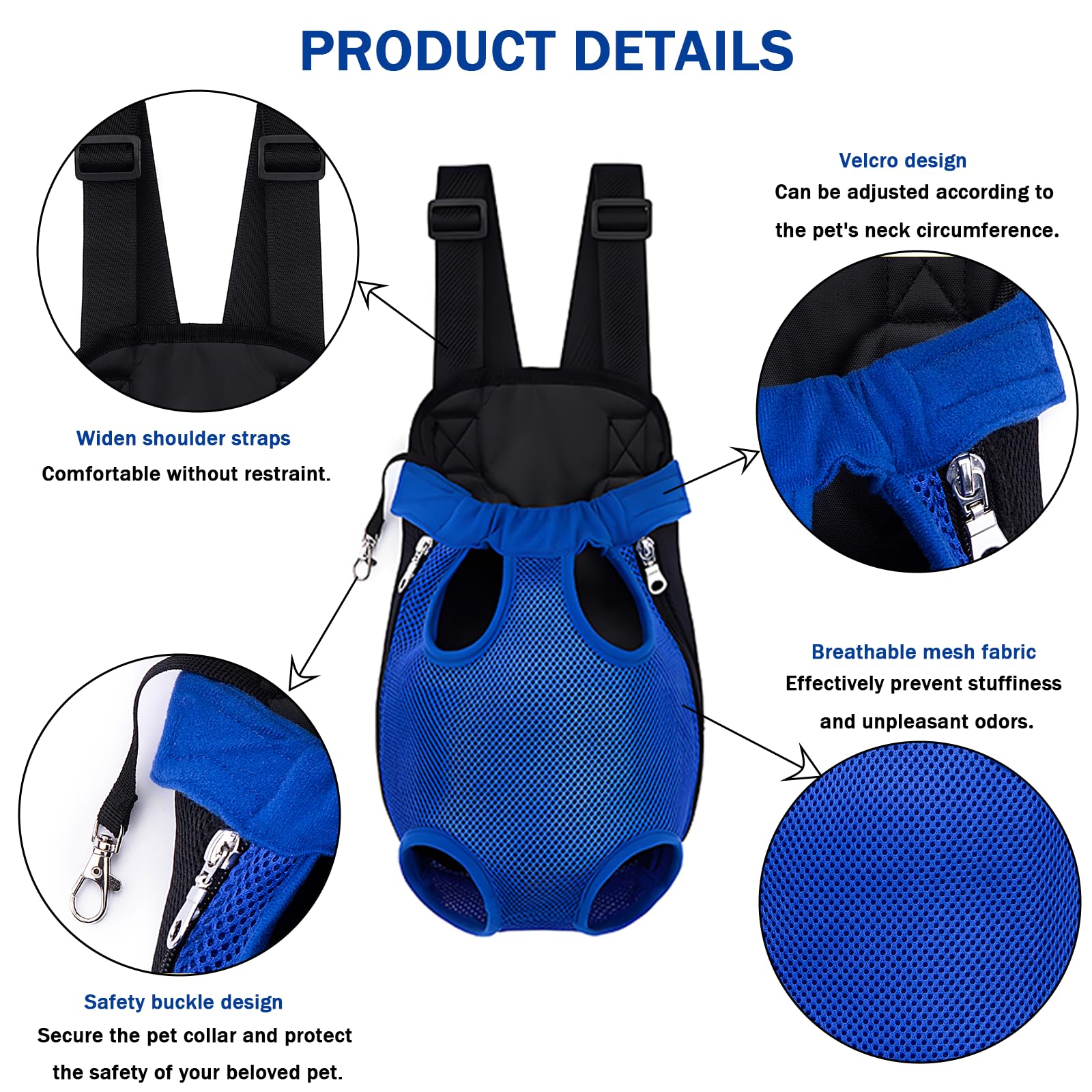 Yehenarn pet carrier backpack legs-out interior with padding for cozy fit.