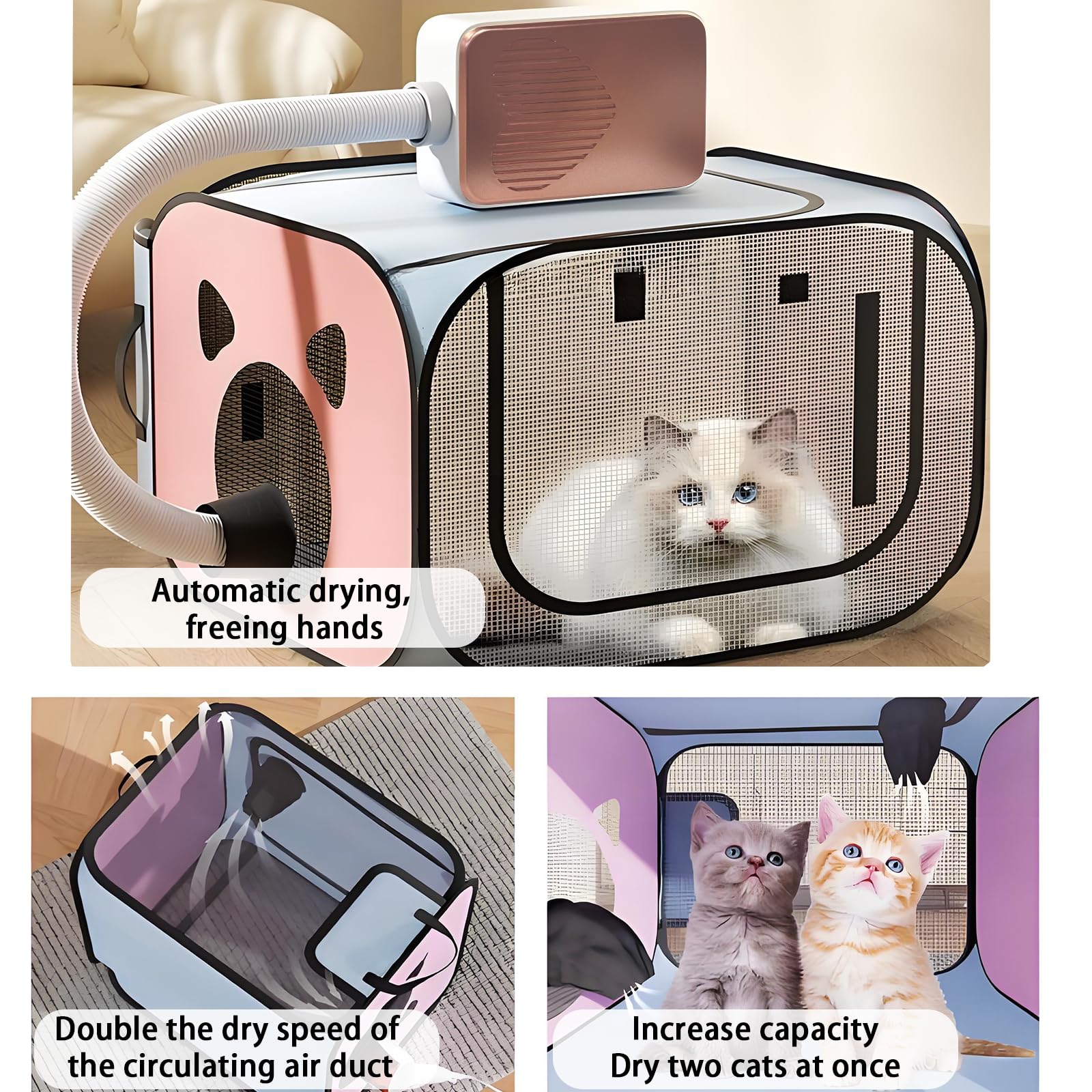 Yehenarn pet dryer box folded storage demonstrates compact, portable design.