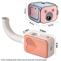 Yehenarn pet dryer box front view highlights dual air vents for efficient drying.