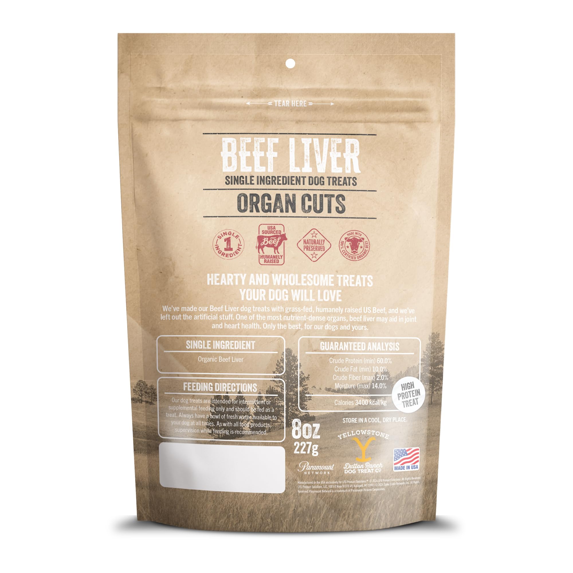 Yellowstone beef liver treats air-dried slices reveal nutrient-preserving texture perfect for everyday snacking.