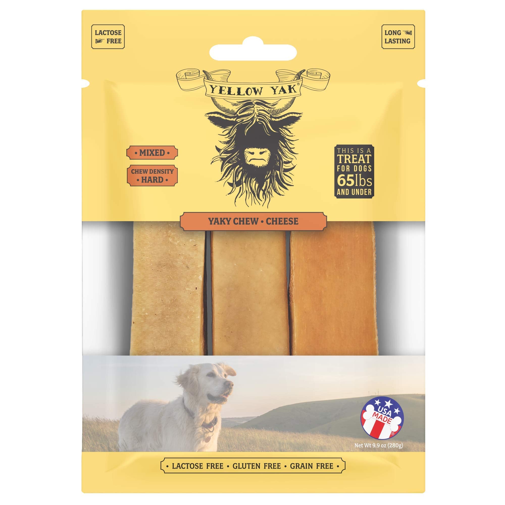Yellow Yak Yaky Mixed Yellow Yak 9.9oz bag shown front for convenient snacking