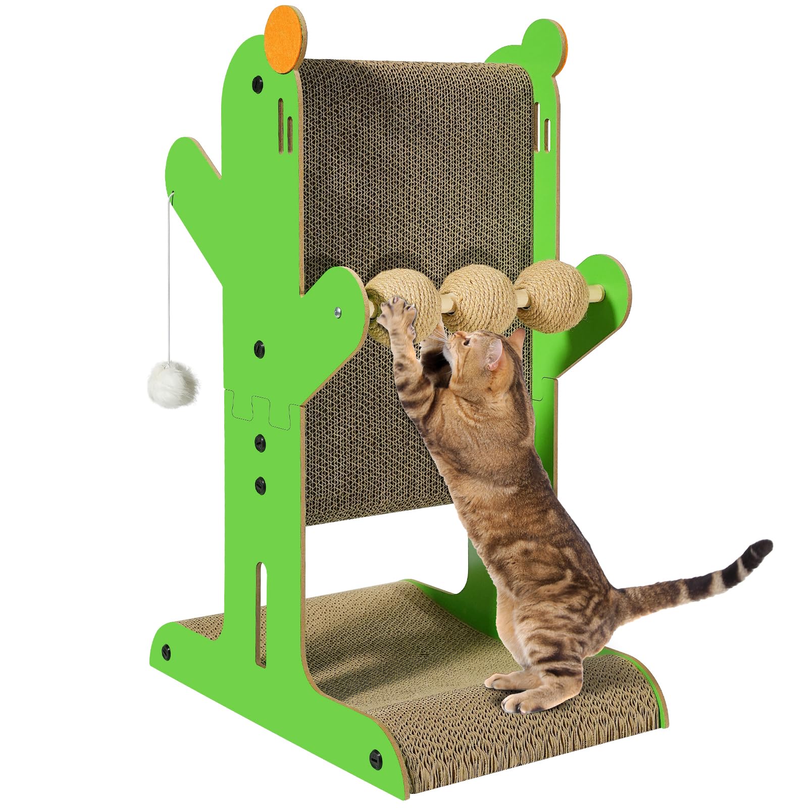 YEMOO cat scratcher double-sided cardboard front view showing durable design and furniture protection potential