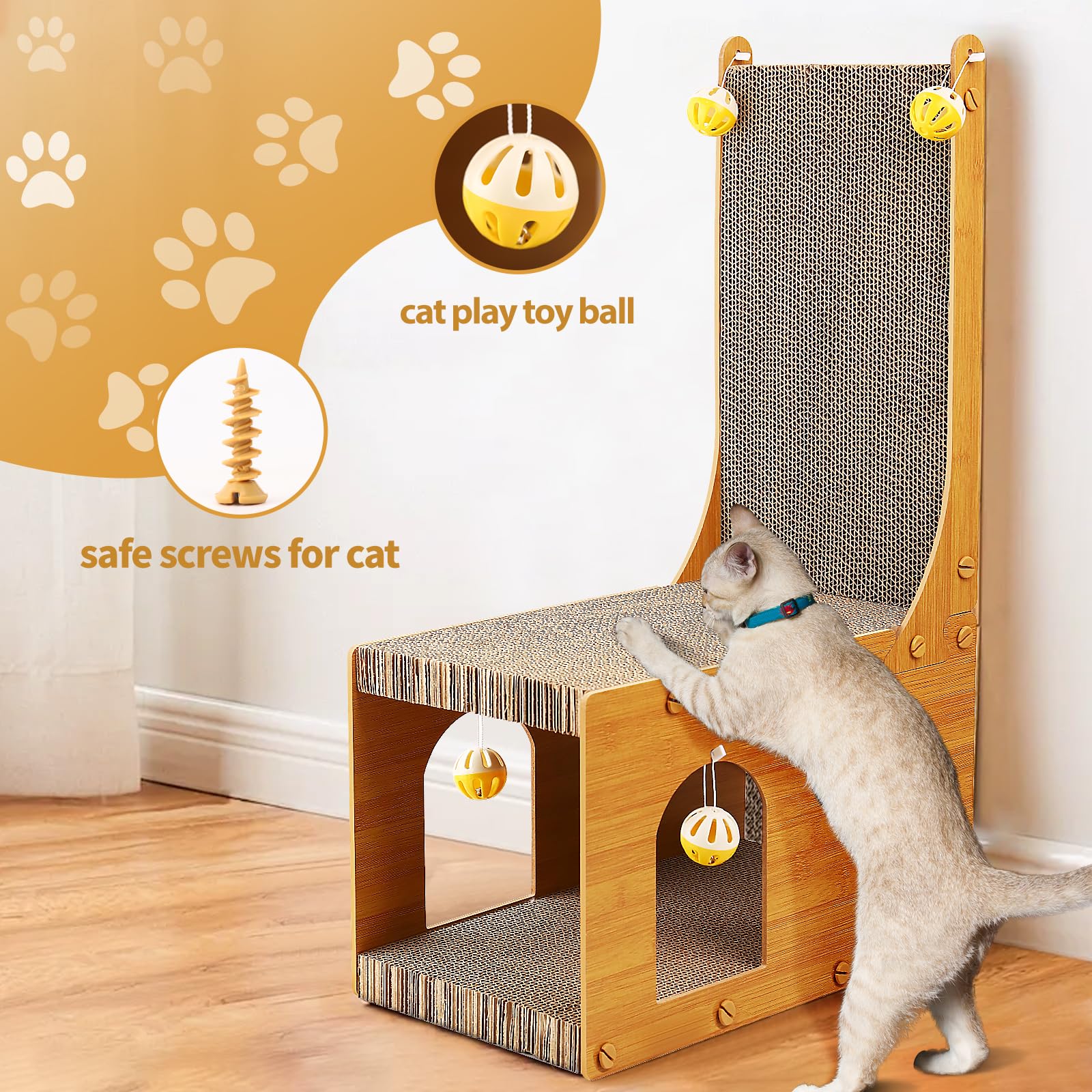 YEMOO cat scratcher double-sided cardboard extends use and value