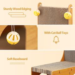 YEMOO cat scratcher features four bell balls for playful interaction
