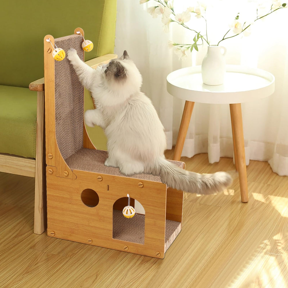 YEMOO cat scratcher space-saving design fits tight corners