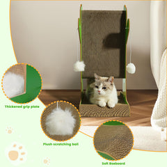 YEMOO T-shaped vertical scratcher mounted against wall for multi-angle scratching and comfort