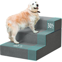YENING large dog stairs in a three-step couch configuration with sturdy support