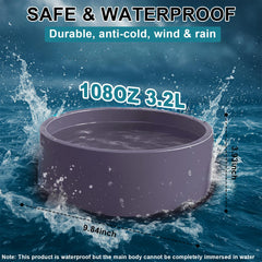YEOLEH Pet Heated Bowl chew-resistant-cord protects cables during outdoor use.