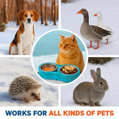 YEOLEH pet heated bowl chew-resistant cord protects curious pets from damage.