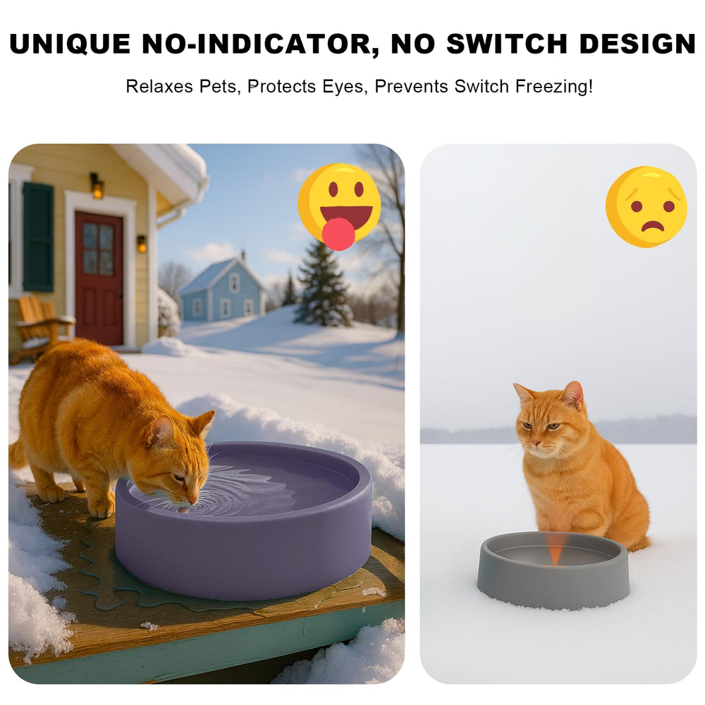 YEOLEH Pet Heated Bowl sheltered-setup on porch or barn keeps water accessible.