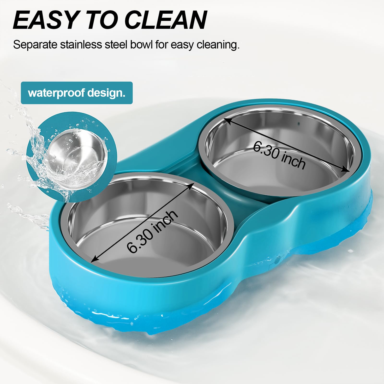 YEOLEH pet heated bowl thermostat control maintains warmth safely for cats and dogs.