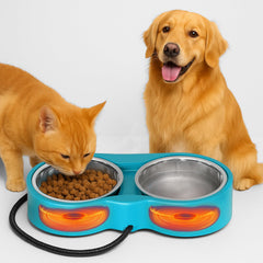 YEOLEH pet heated bowl water frozen-proof keeps liquid available in winter for pets.