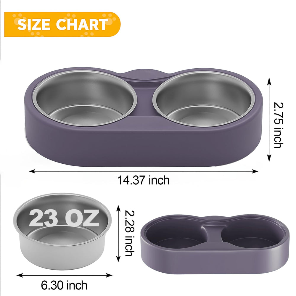 YEOLEH purple finish adds stylish, compact pet feeder to any space