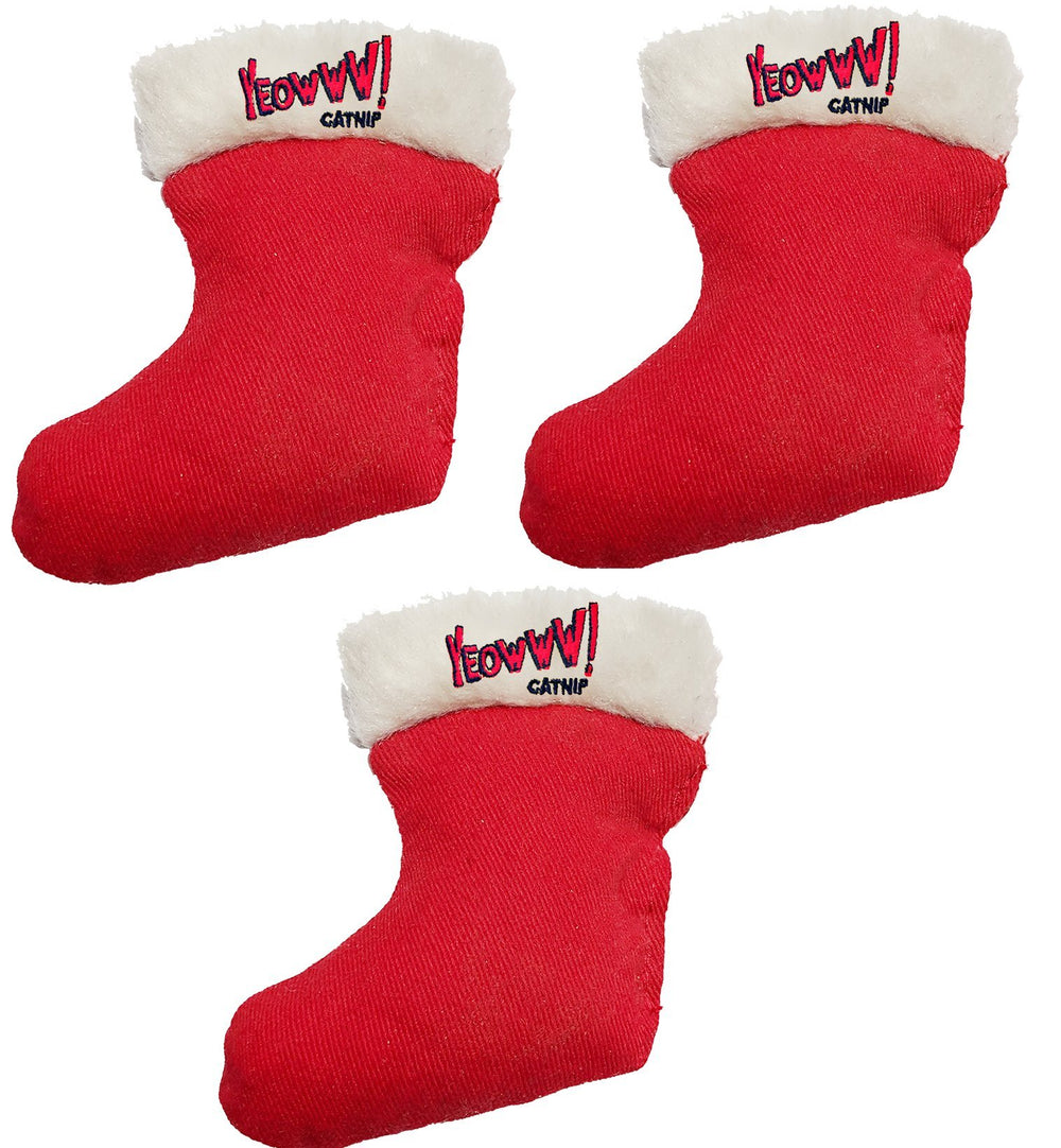 Yeowww! Duckyworld catnip stockings close-up for interactive play and enrichment