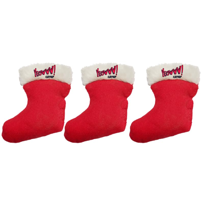 Yeowww! Duckyworld 3-pack stockings, organic catnip fill, festive playtime for indoor cats