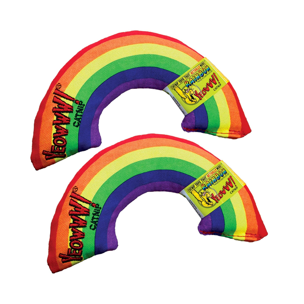 Yeowww Juguete Catnip Arcoiris de 6 pulgadas para juego activo.