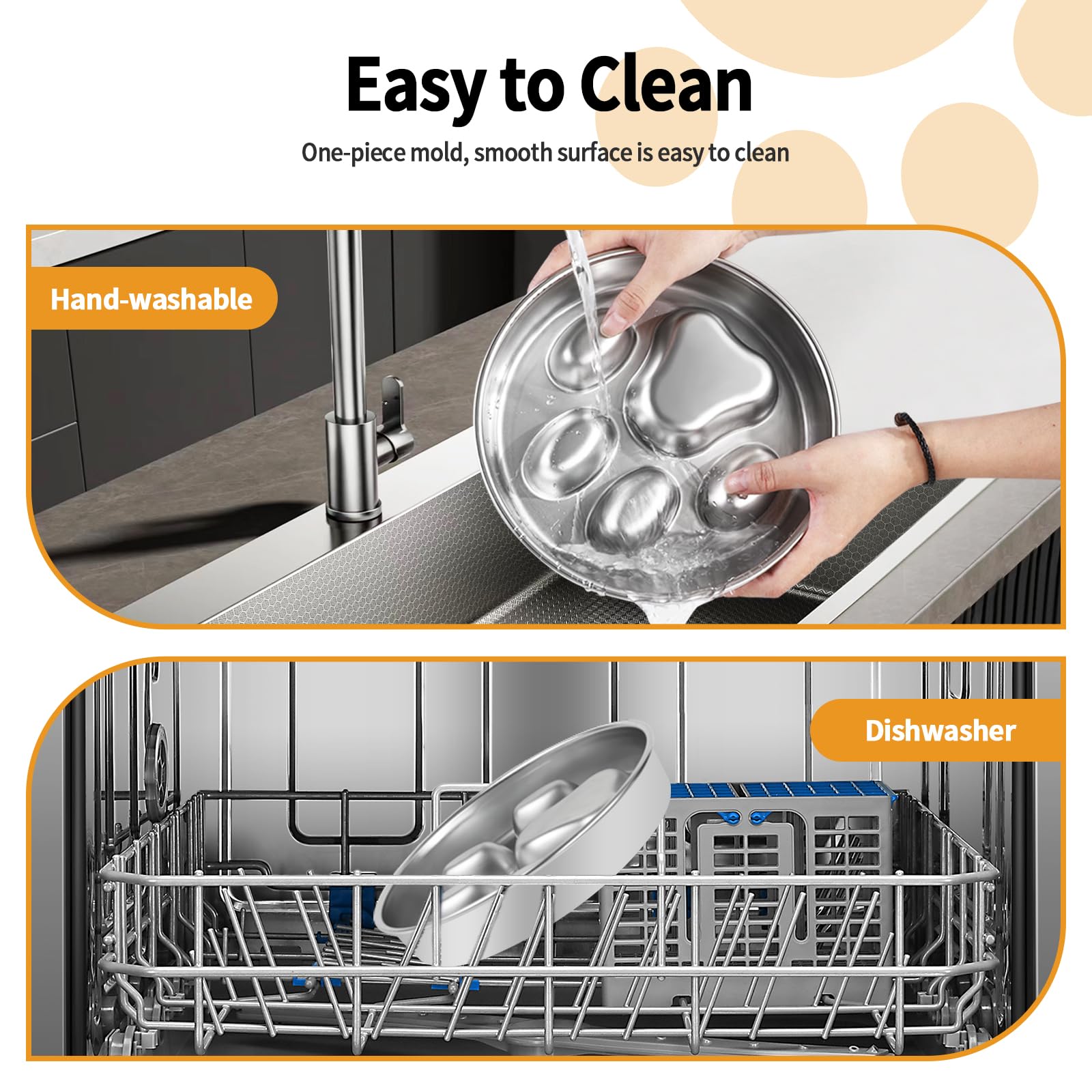 YeQIENGC slow feeder dog bowl dishwasher-safe for quick cleanup.