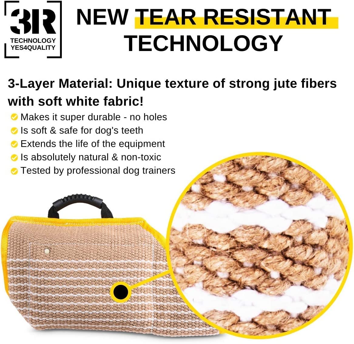 YES4QUALITY bite sleeve safe and comfortable with ample bite space for big dogs.
