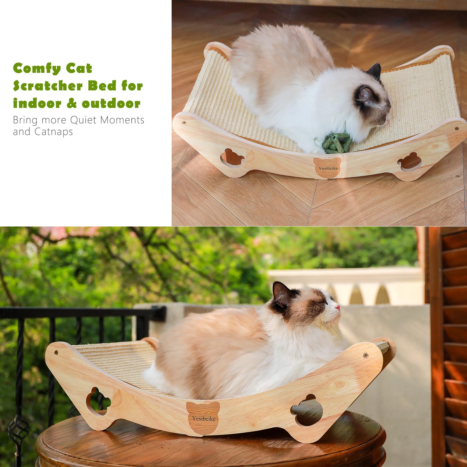 Yesibeike extra-large-scratcher for multi-cat households ample space to stretch and play.