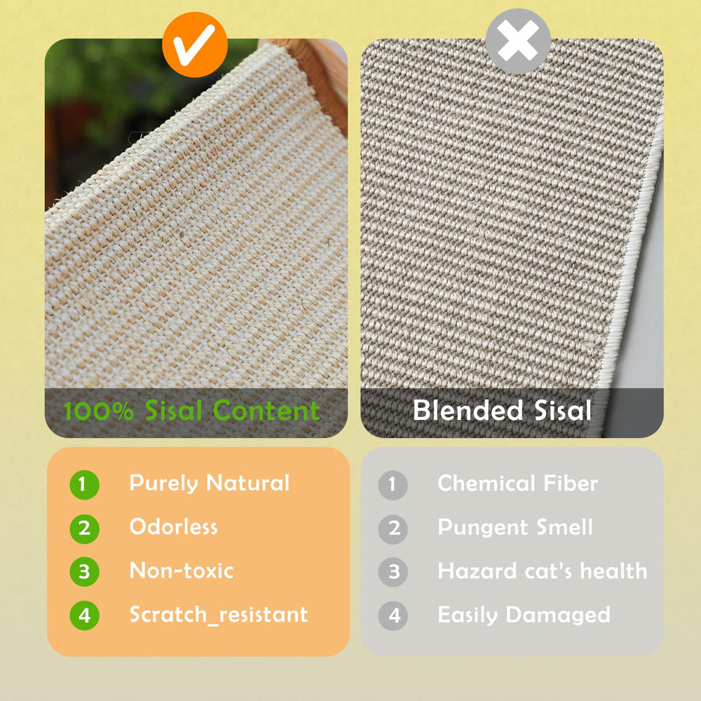 Yesibeike wood-and-sisal design in living room stylish, furniture-friendly cat entertainment.