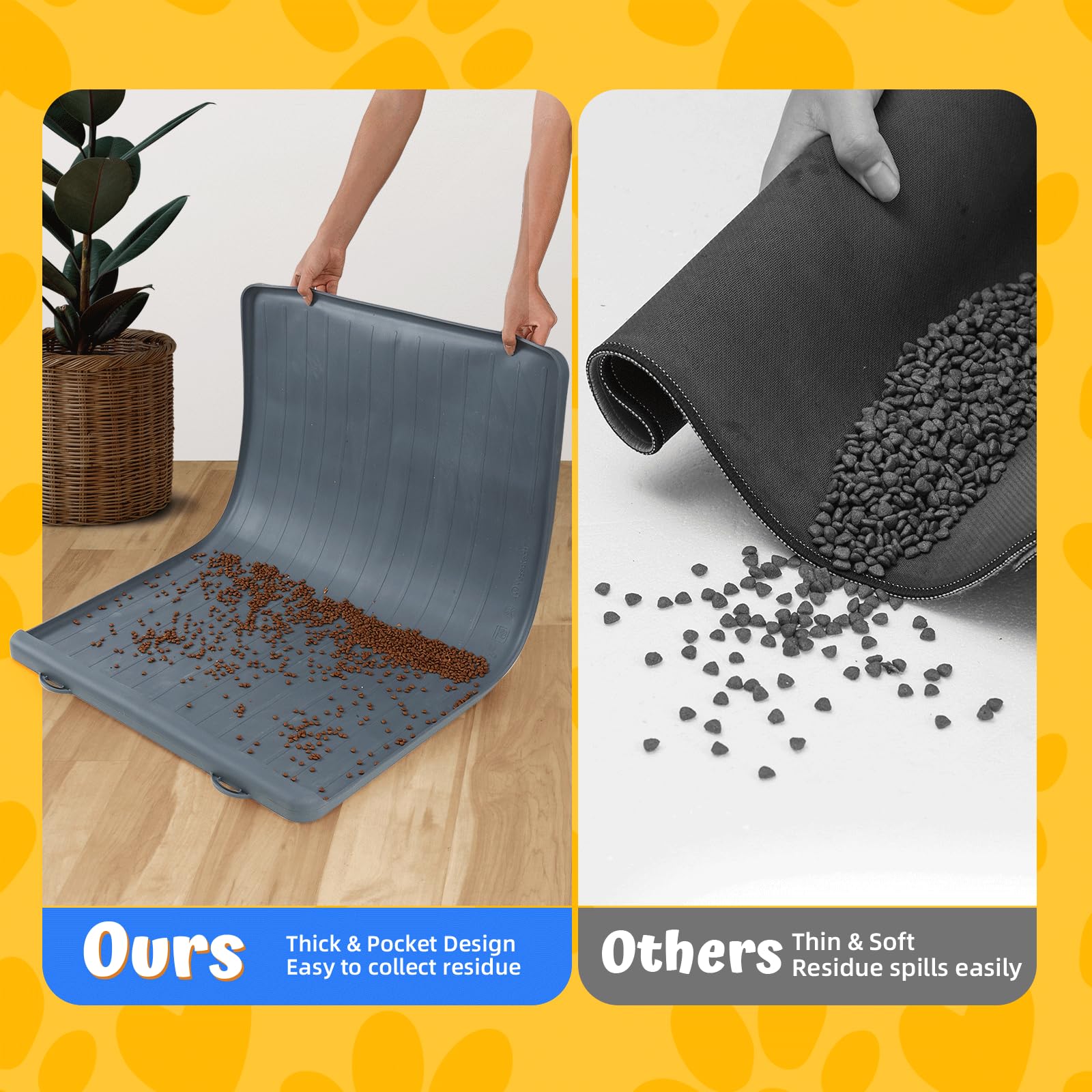 Yessotech dog feeding mat fits all bowls and pets from puppies to large dogs.