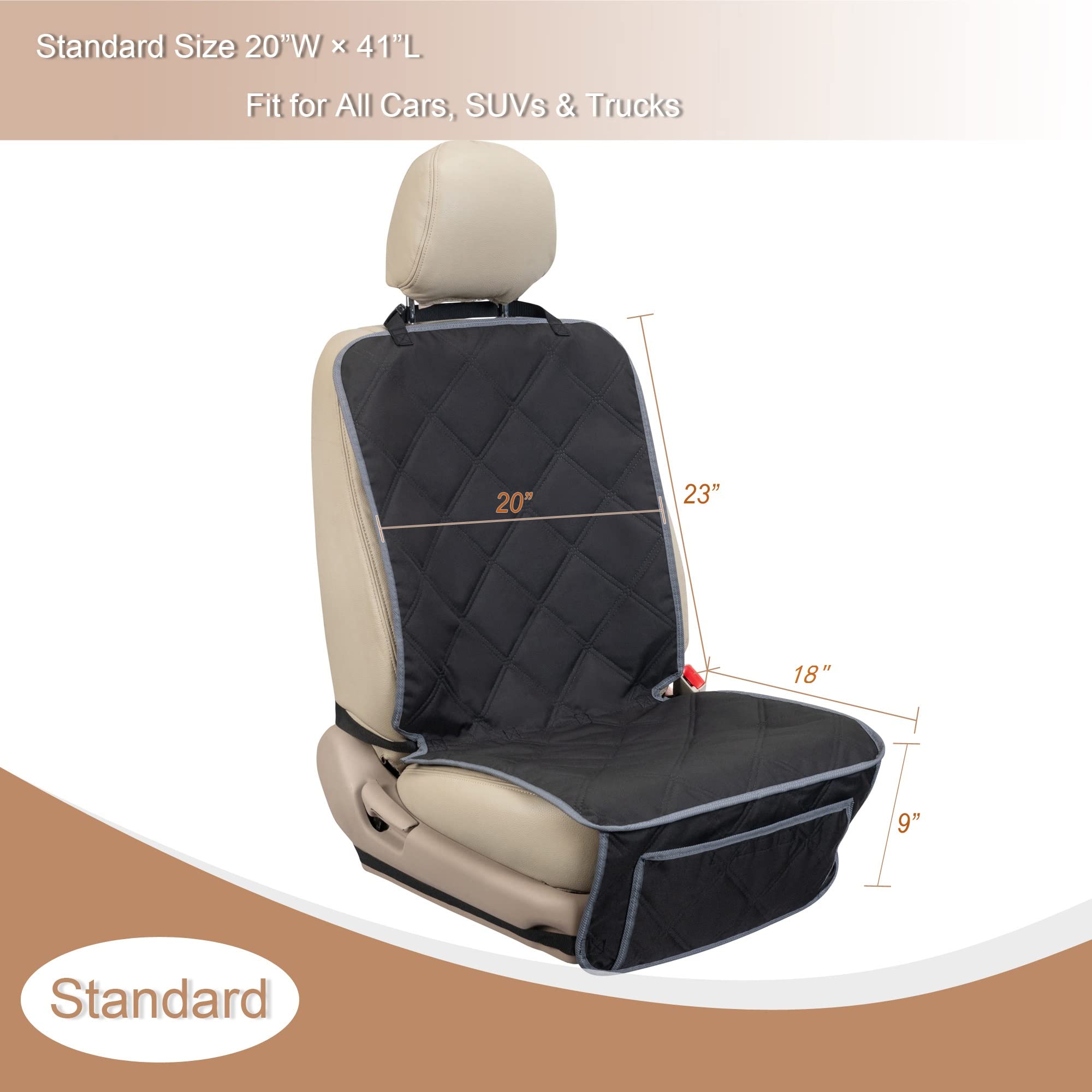 YESYEES dog front seat cover universal fit works with most cars, trucks, and SUVs