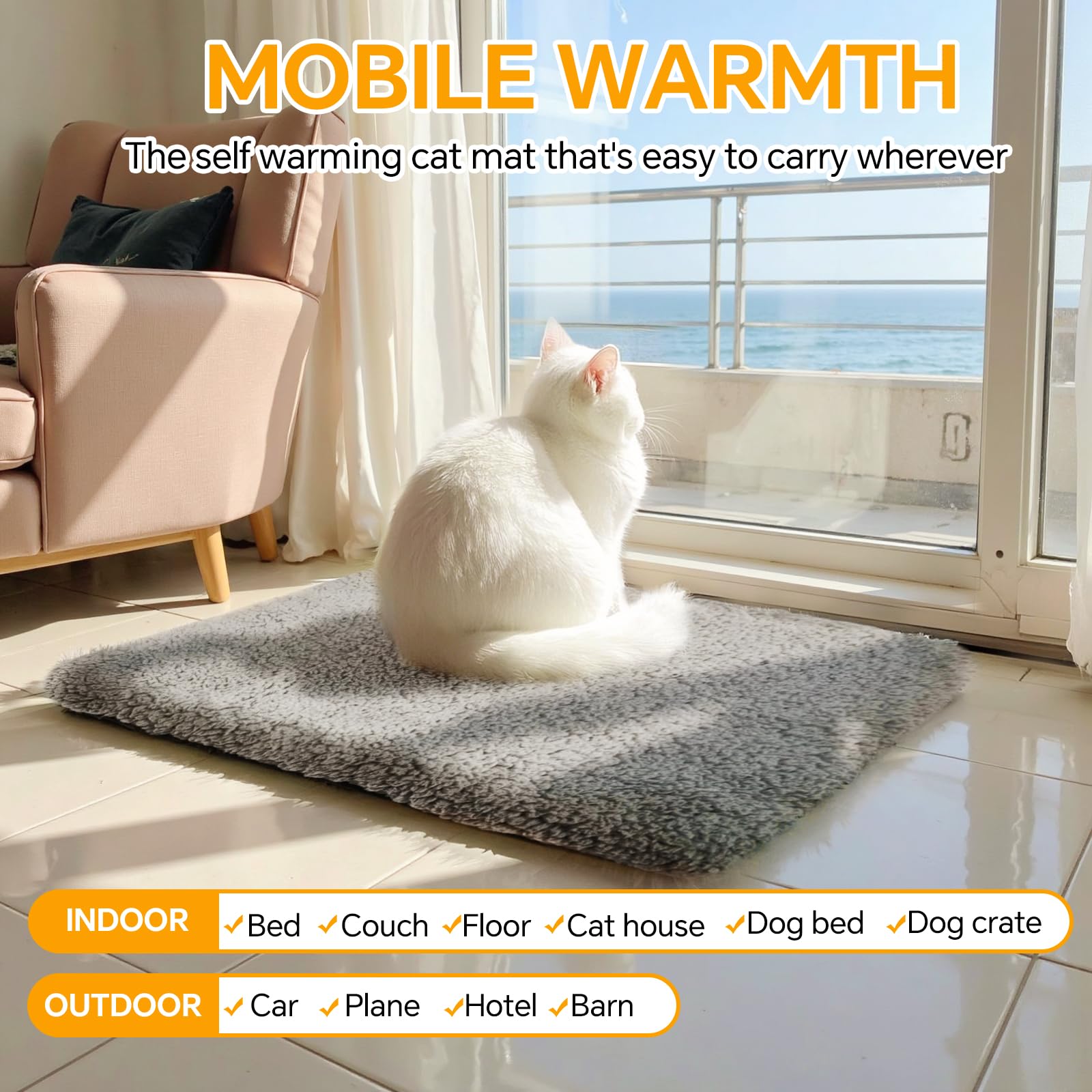 Yet Feng self-warming cat bed washable fabric for easy cleanup