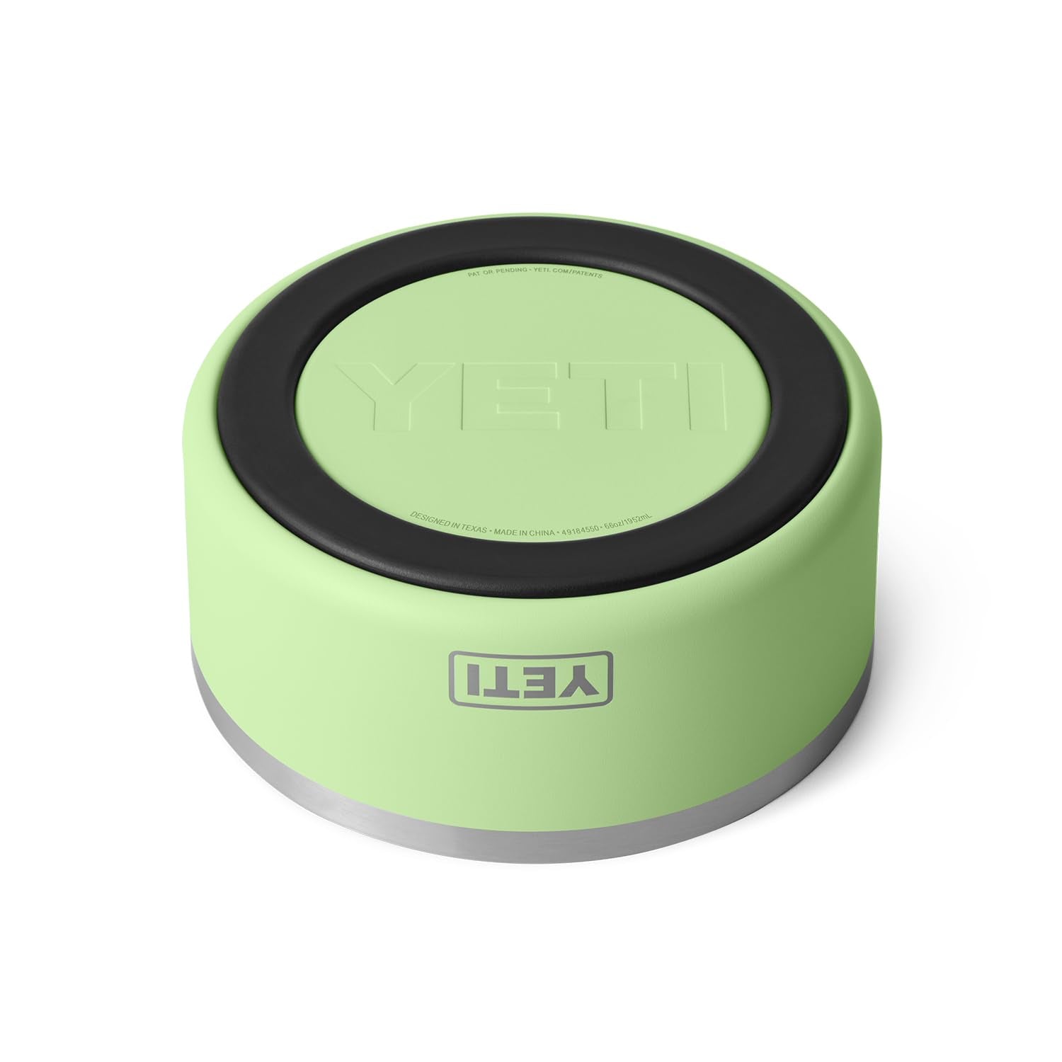 YETI Boomer 18/8 stainless steel finish resists rust and dents.