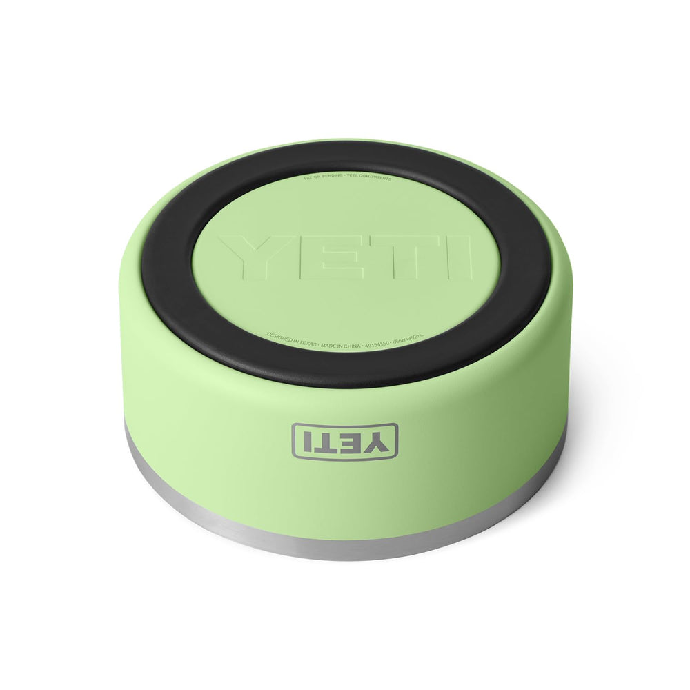 YETI Boomer 18/8 stainless steel finish resists rust and dents.