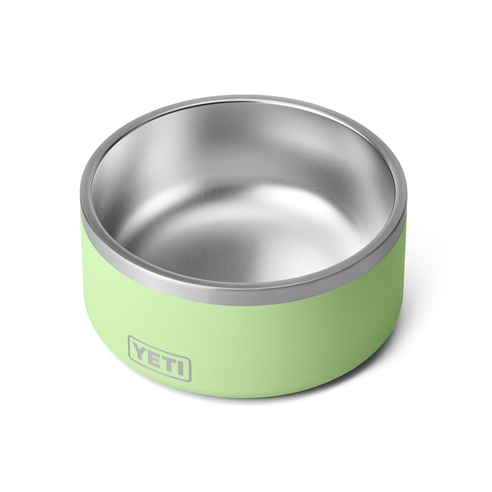 YETI Boomer ideal for kibble and water during hikes and travels.