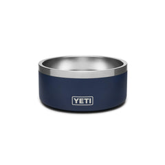 YETI Boomer 4 navy bowl front view shows durable stainless steel and 32-ounce capacity.