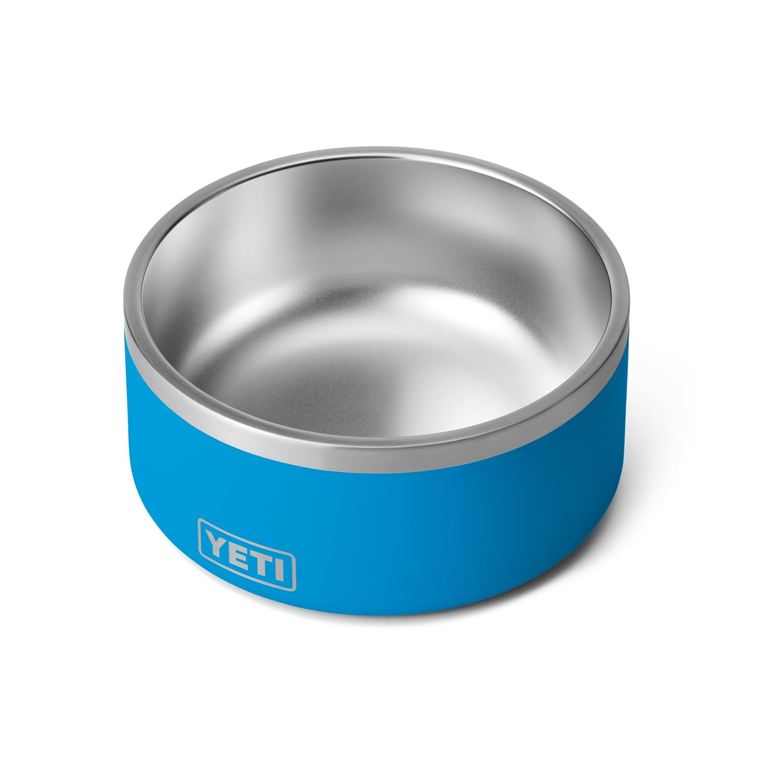 YETI Boomer 8 stainless steel close-up emphasizes dent resistance and durability