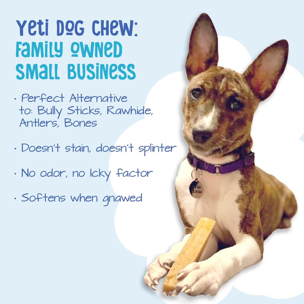 Yeti Dog Chew microwaved puffed crunchy treats option