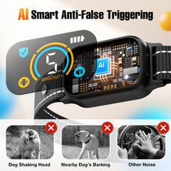 Yetogib AI recognition bark collar detects barking to reduce false triggers in busy environments