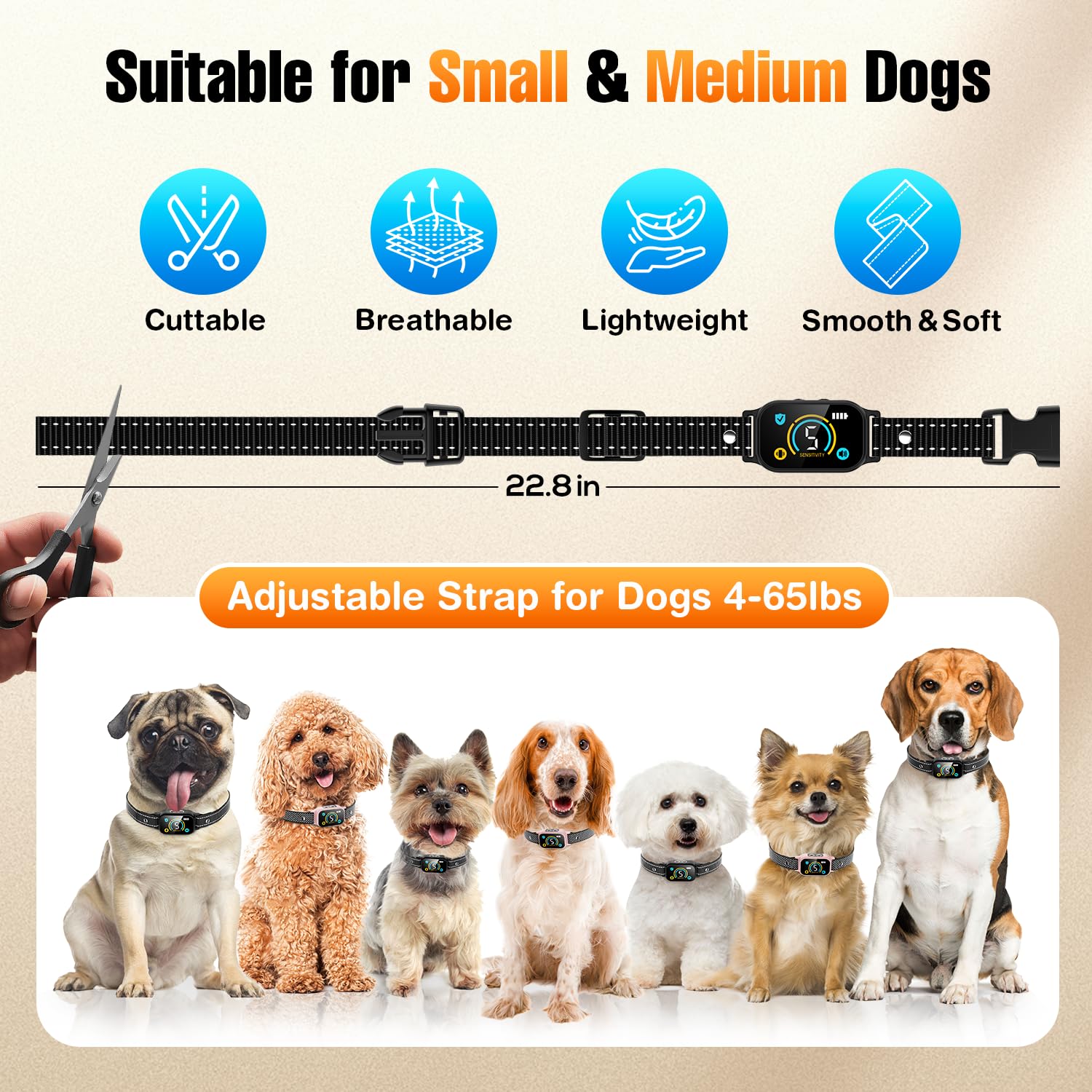 Yetogib bark collar in vibration mode demonstrating gentle correction for behavior shaping