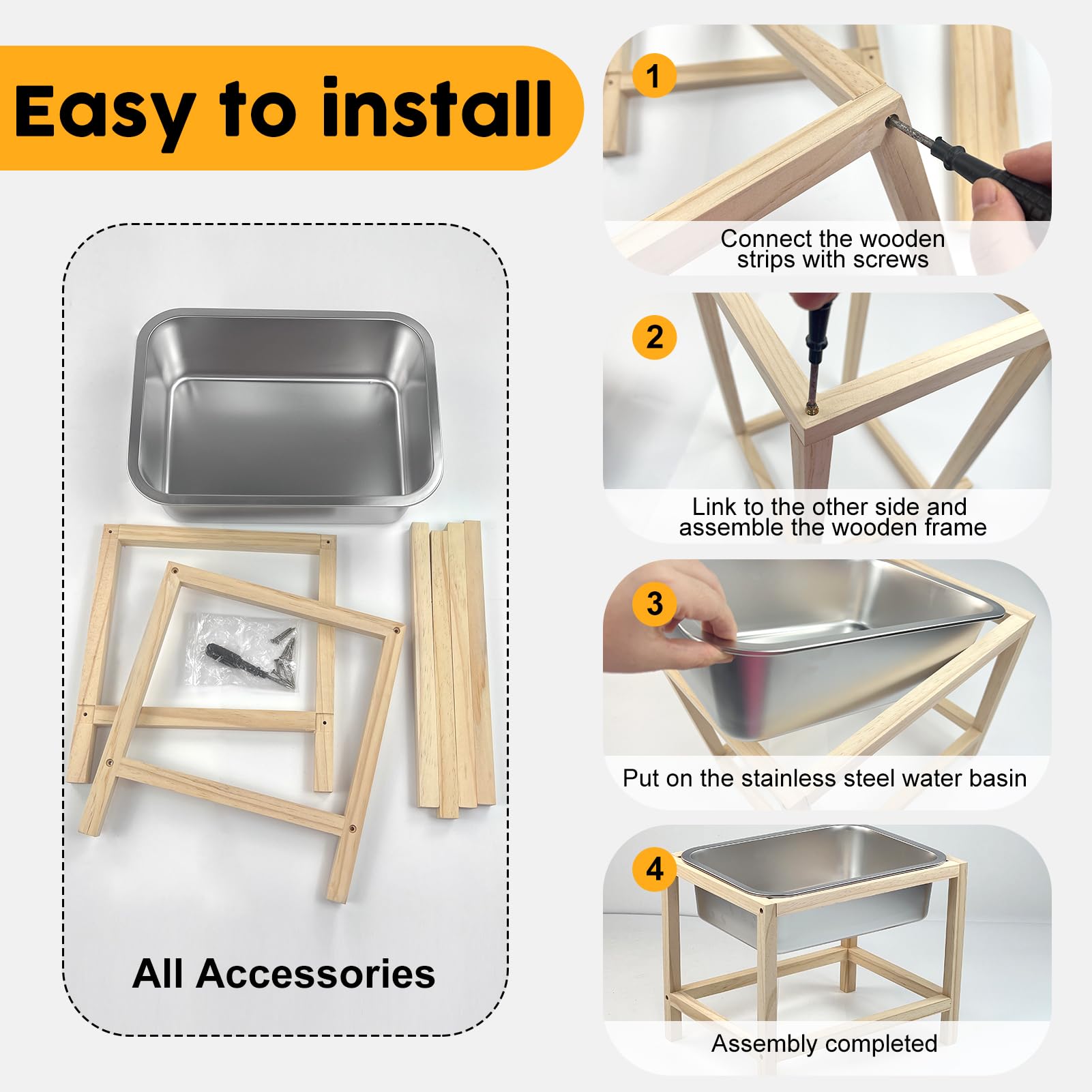 YEXEXINM raised feeding station assembly for easy setup