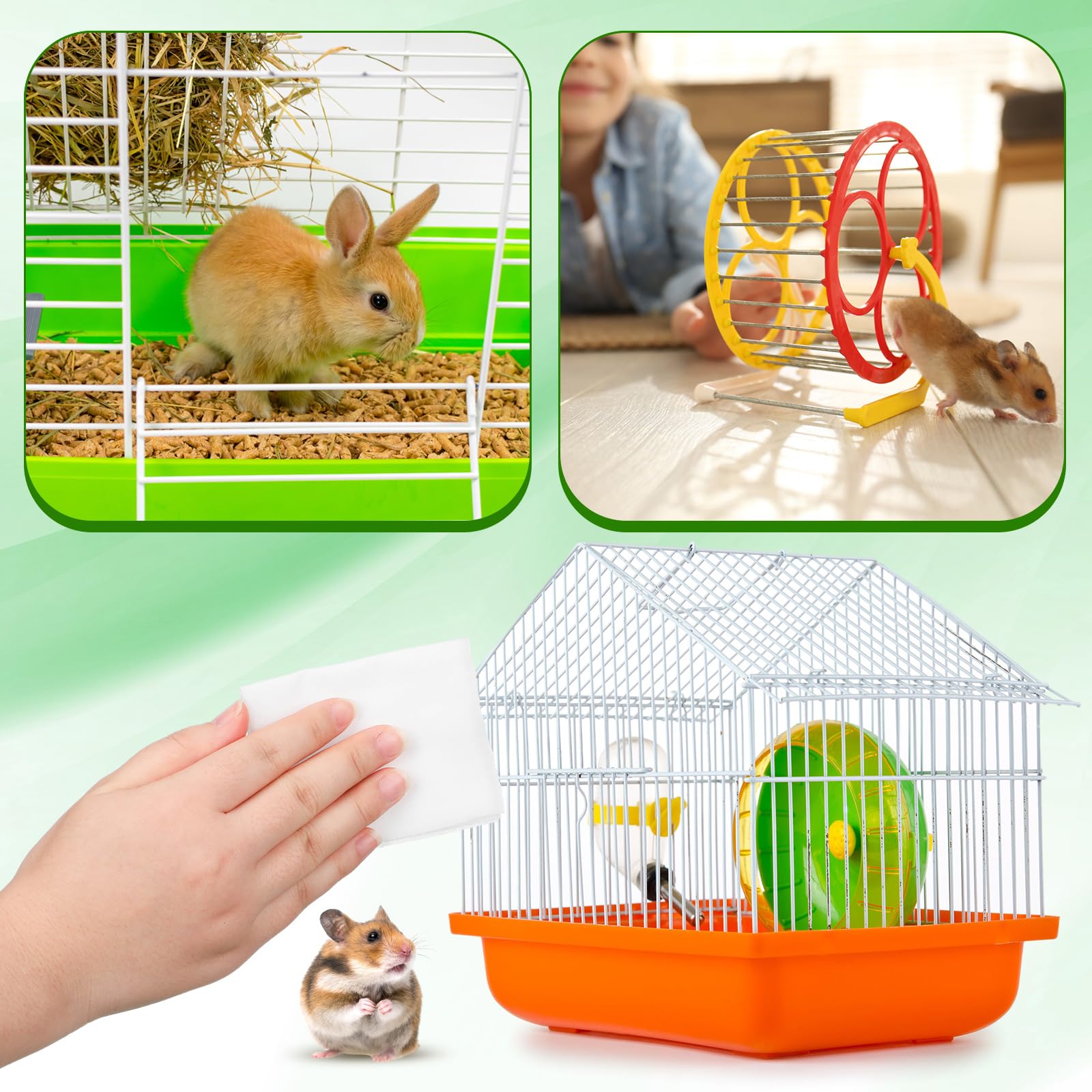 Yeyeplum cage wipes odor-control helps deodorize small animal cages.