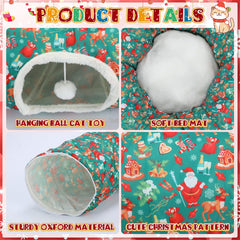 Yeyeplum tunnel interior with plush cushion for cat comfort.