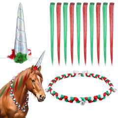 Yeyeplum spiral flower horn adds festive flair for holiday horse photos.