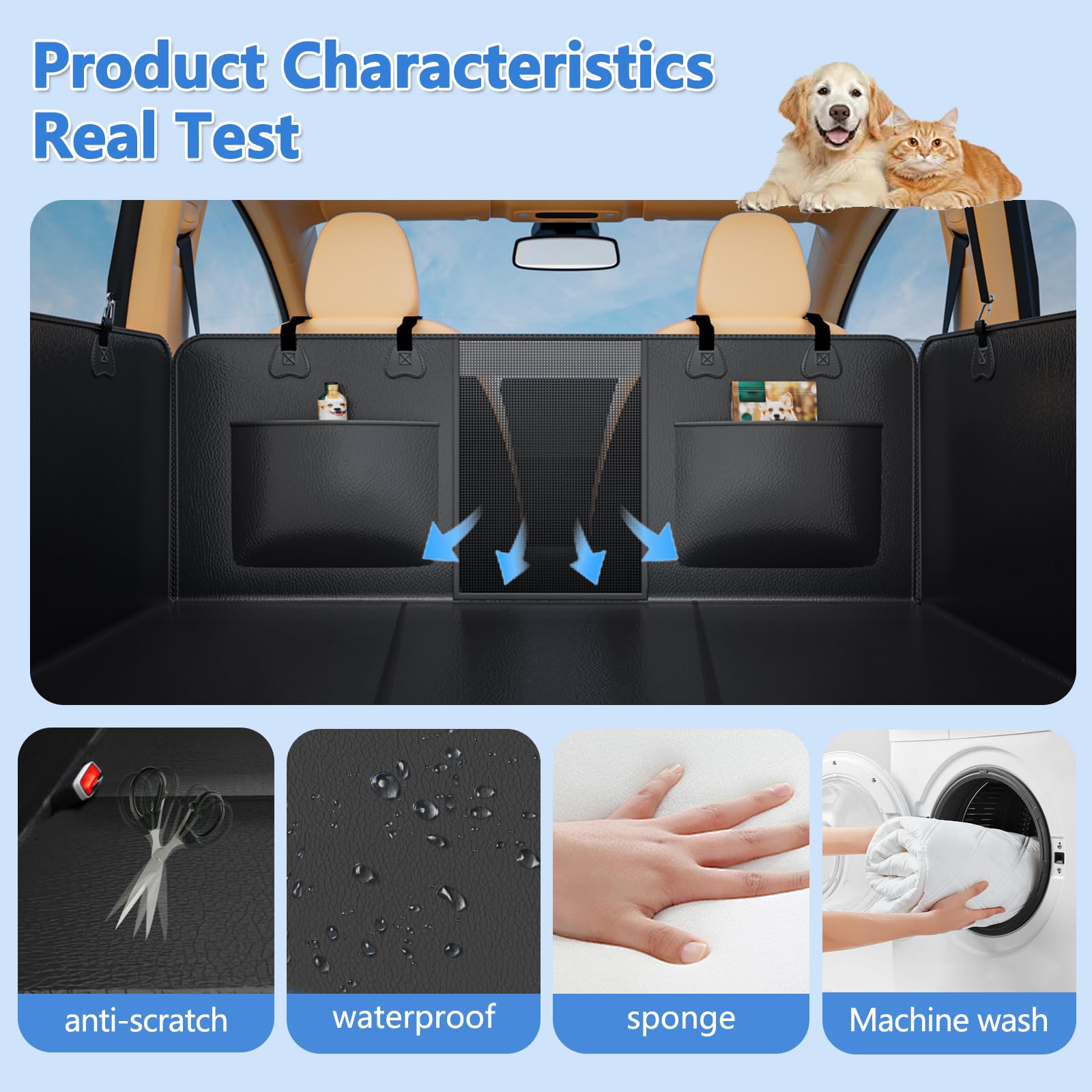 YFChangle 52-by-65 inch cover fits back seats for full protection from paws and spills.