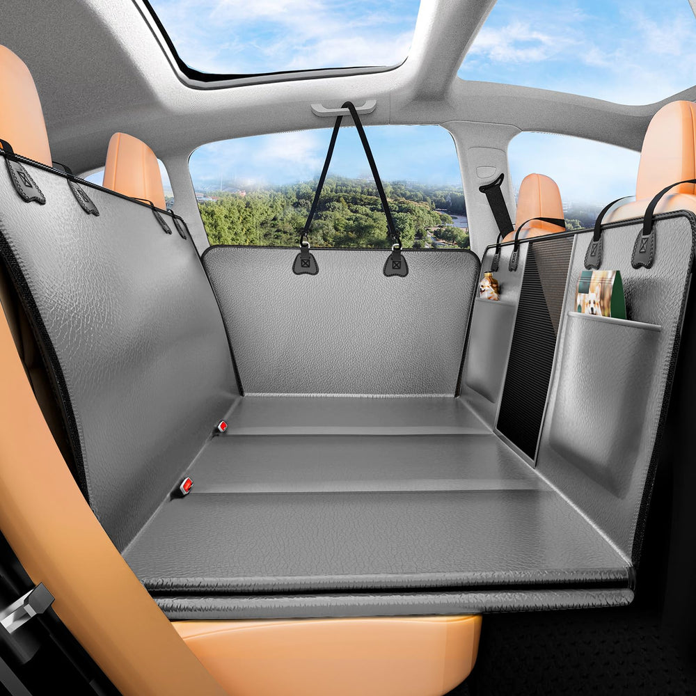 YFChangle dog car seat cover with hard-bottom design for stable rides.