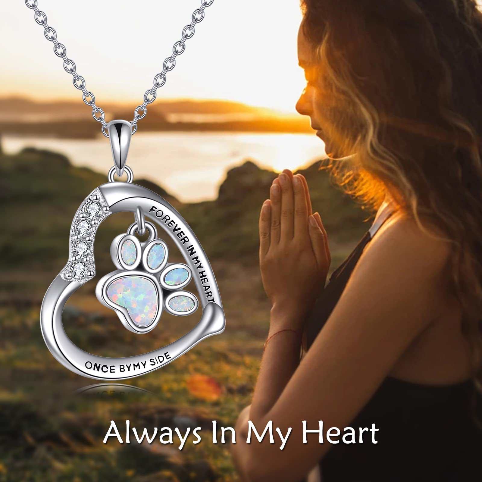 YFN paw urn necklace gift box ready for gifting.
