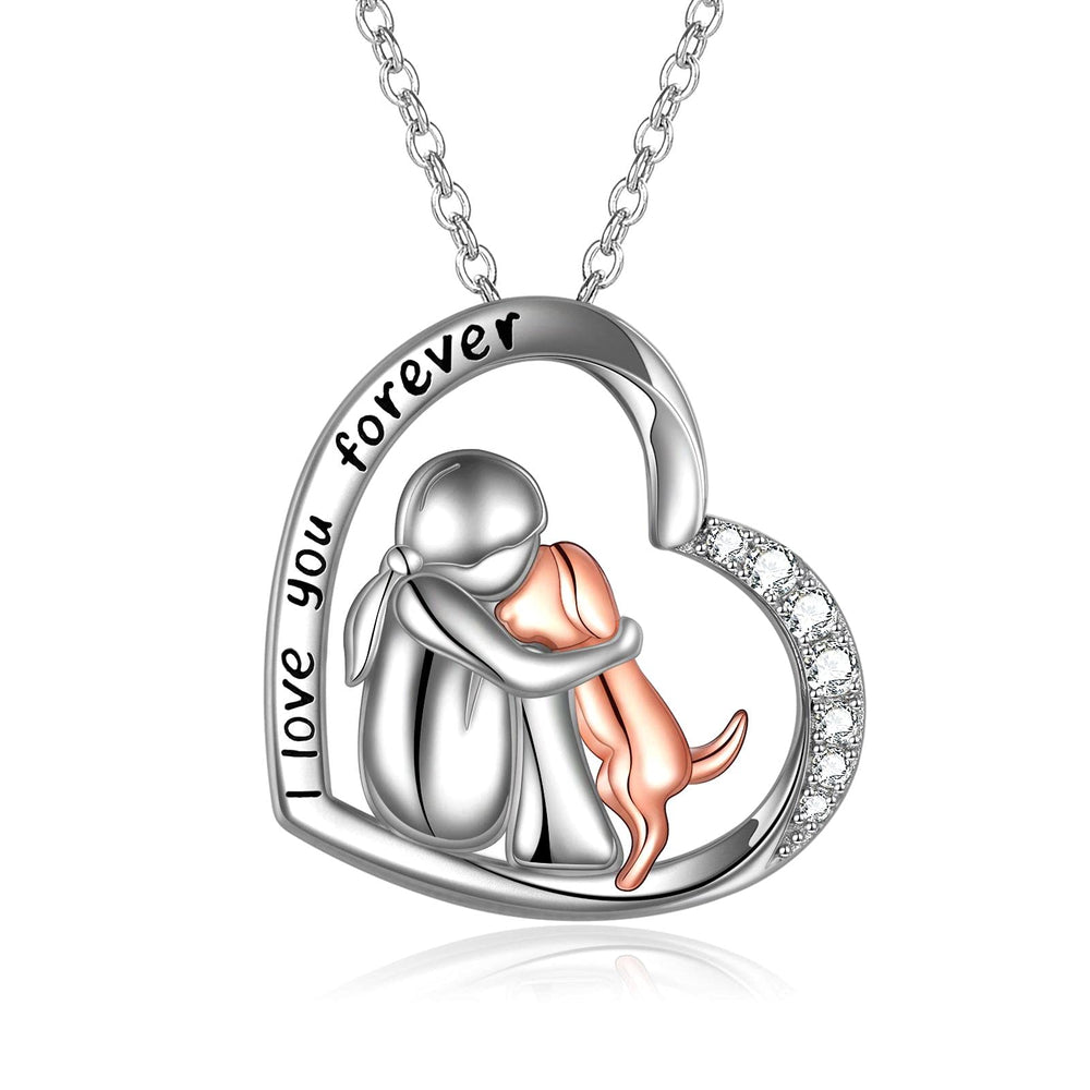 YFN sterling silver dog pendant closeup highlighting craftsmanship for keepsakes