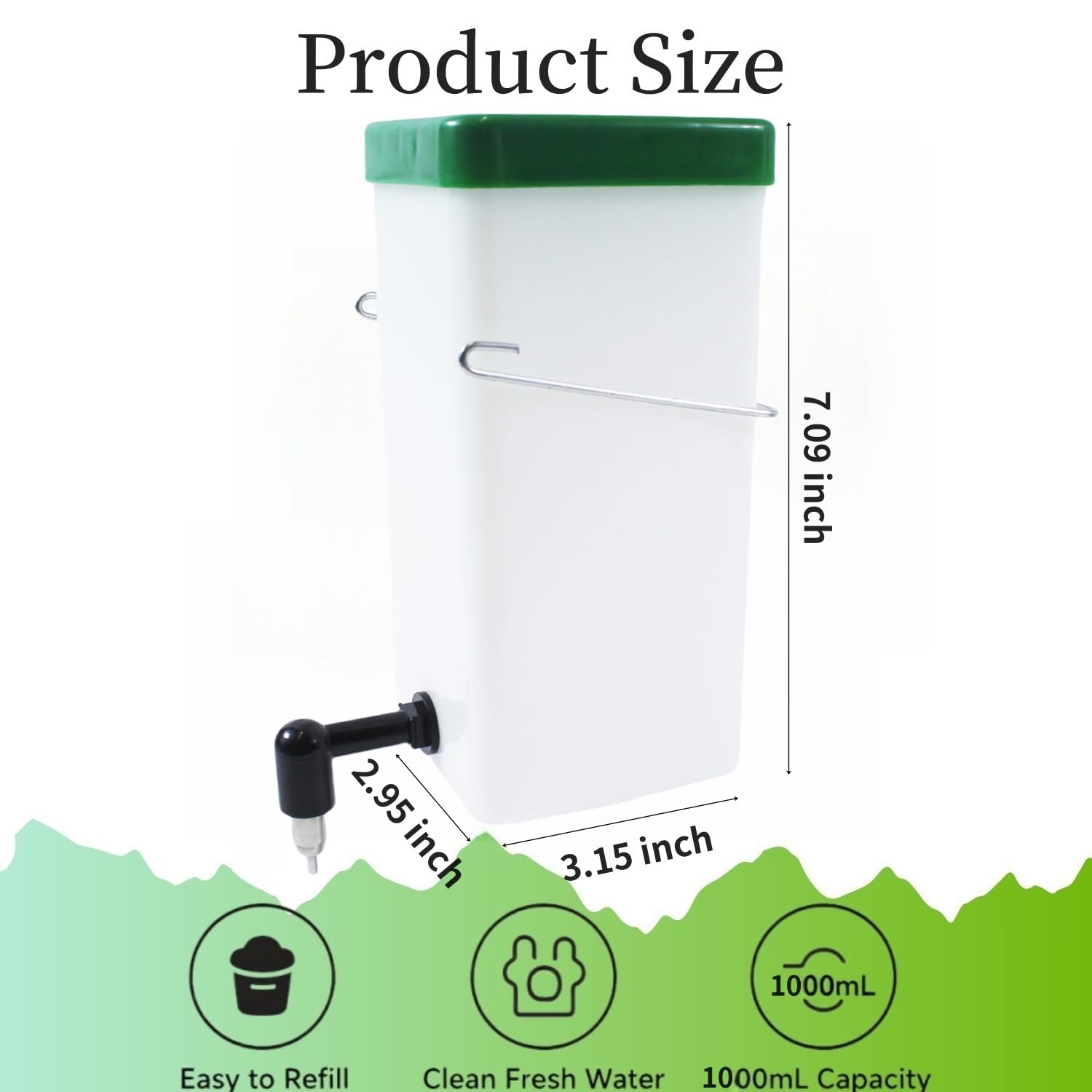 YGbridge durable small-animal bottle supports long-lasting cage hydration.